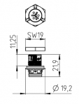 wieland RST-Micro Gerteanschluss RST08i3, Buchsenteil, 3-polig