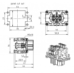Han 6ES Press Buchseneinsatz, 0,14 - 2,5 mm, Kfigzugfeder
