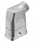 Han-Compact hood, M25, side entry, half cable gland, nickel plated