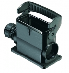 Han-Eco B 16B surface mounted housing, integr. cable gland, side entry, single locking lever, 1xM32