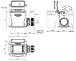 Han-Eco B 10B Sockelgehuse, Auenanwendung, Kunststoffkappe, integr. Kabelverschr., seitlicher Kabeleingang, 1xM25, Lngsbgel
