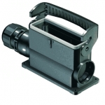 Han-Eco B 24B surface mounted housing, outdoor, integr. cable gland, side entry, single locking lever, 1xM32