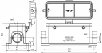 Han 24B Sockelgehuse mit Kunststoffkappe, seitlicher Kabeleingang, 1xM25, Querbgel (tllenseitig)