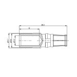 HSS Buchsenkontakt 2,5mm� versilbert