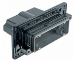 Han 24B HPR panel feed through housing, for mounting from outside, top entry, 1xM50, screw locking