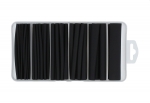 Assortment of heat-shrinkable tubes black (87 pieces)
