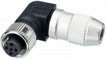 HARAX M12 female connector angled 4 poles