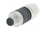 HARAX M12-L male connector straight 4 poles A-coded