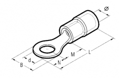 PVC-isolierter Ringkabelschuh A3-2,5