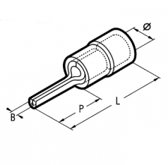 PVC-isolierter Stiftkabelschuh 12-2,5