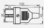 solid rubber appliance socket DIN 49 491 straight