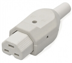 Duroplast-Gertesteckdose nach VDE 0625 / IEC 60320 / C21