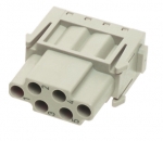Han E modul female, 0,14 - 4mm, crimp