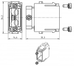 Han Adapter-Modul ohne D-Sub-Einsatz Buchseneinsatz