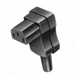 Thermoplast-Winkel-Gertesteckdose nach VDE 0625, EN 60 320, C13