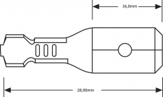 Flachstecker 6,3x0,8mm, 4,0-6,0mm, mit Rastzunge, verzinnt