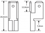 Flachsteckverteiler 6,3 x 0,8mm, Typ B