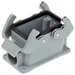 Han 16B surface mounted housing, side entry, 1xM32, double locking lever, high construction