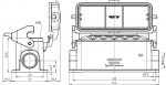 Han 24B Sockelgehuse mit Kunststoffkappe, seitlicher Kabeleingang, 1xM25, Lngsbgel