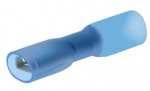 Flachsteckhlse 6,3x0,8 komplett mit Schrumpfisolation blau,1,5-2,5mm
