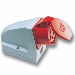 CEE Wandsteckdose 5-polig 16A/400V 6h 50/60Hz